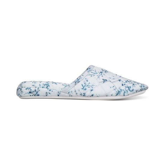  Printed Quilted Slide Slippers, Cherry Blossom, Small