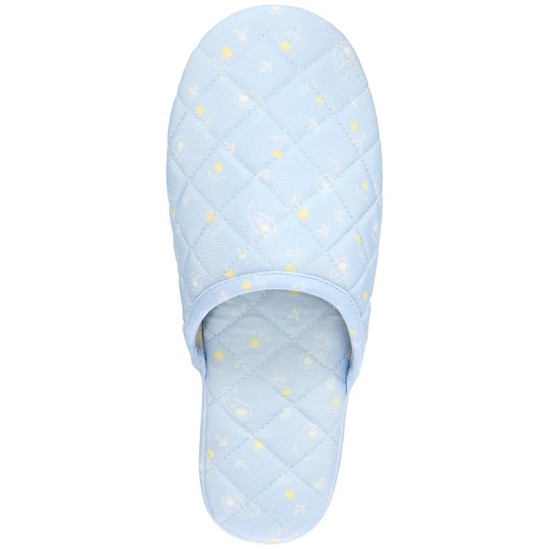  Women’s Quilted Paisley Floral Slippers, Blue Paisley, X-Large