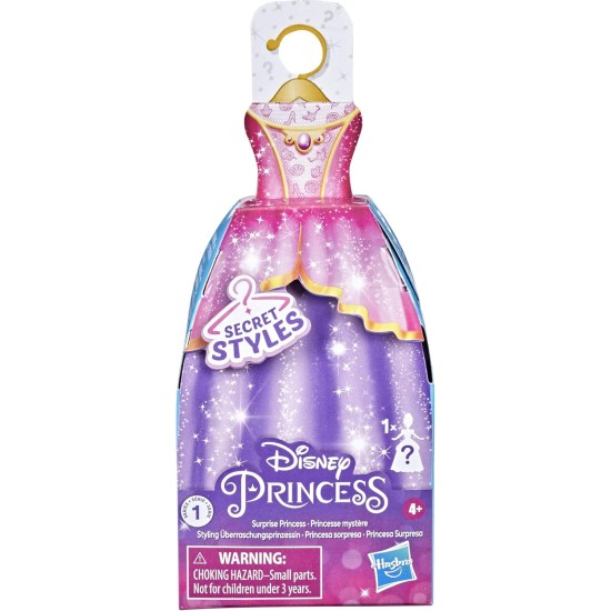  Secret Styles Surprise Princess Series 1, Mini Fashion Doll with Dress, Blind Box Collectible Toy for Girls 4 Years and Up