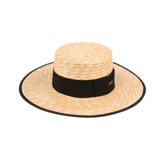  Angela & William Braid Natural Straw Women’s Boater Hat – Natural