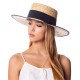  Angela & William Braid Natural Straw Women’s Boater Hat – Natural