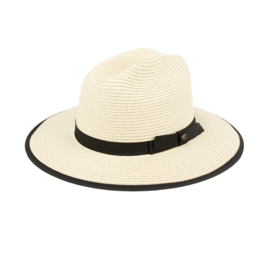  Unisex Gambler Safari Sun Panama Hat, Natural