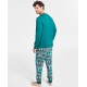  Matching Men’s Mix It Jolly Fair Pajamas Set, Green, X-Large