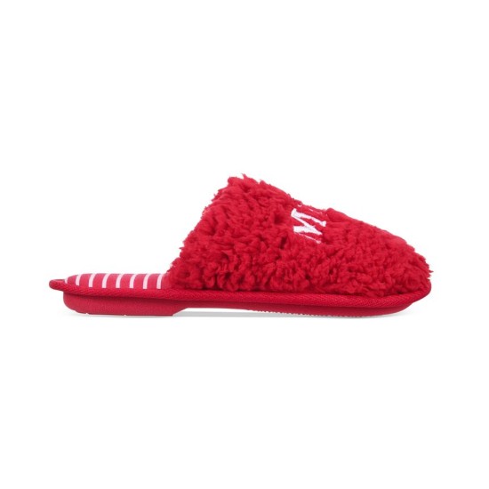  Mini Big Kid’s Matching Holiday Slippers,  Red