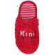  Mini Big Kid’s Matching Holiday Slippers,  Red