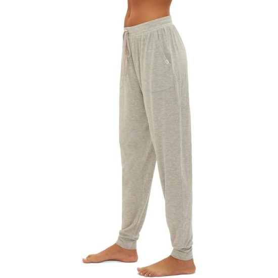  Body Women’s Drawstring-Waist Jogger Pajama Pants (Grey Heather, Medium)