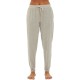  Body Women’s Drawstring-Waist Jogger Pajama Pants (Grey Heather, Medium)