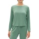  Body Women’s Long-Sleeve Crewneck Pajama Top, Boggy Green, Medium