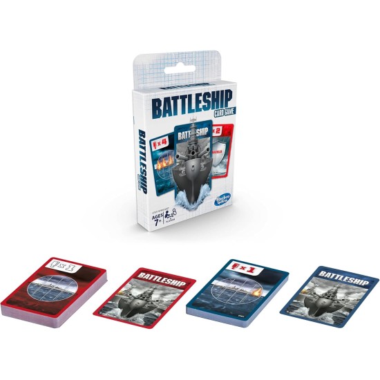  Gaming Battleship Card Game for Kids Ages 7 and Up, 2 Players Strategy Game Brown