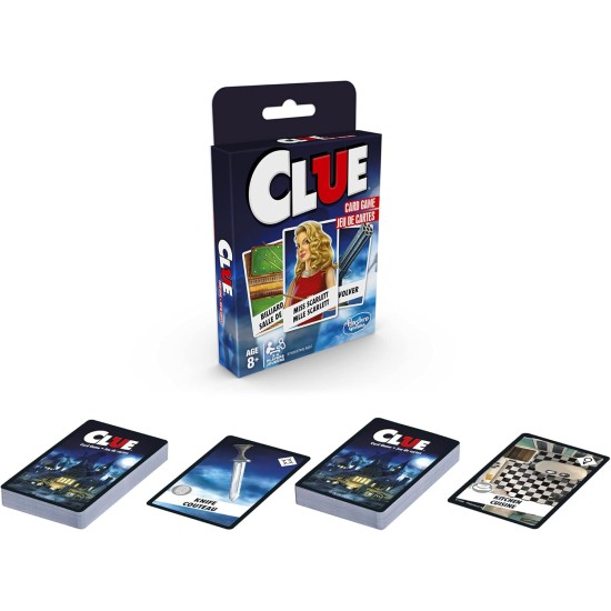  Gaming Clue Card Game,3-4 Player Strategy Game,Travel Games,Christmas Stocking Stuffers for Kids Ages 8 and Up