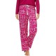  Women’s a Peaceful Note Printed Pajama Pants, Red, Small