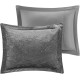  Felicia Velvet 4-Piece Full/Queen Duvet Cover Set – Grey