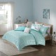  Raina Metallic 4-Pc. Comforter Set, Twin/Twin Xl – Aqua/Silver