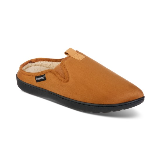  Men’s Microsuede Hoodback Slipper – Cognac, Medium