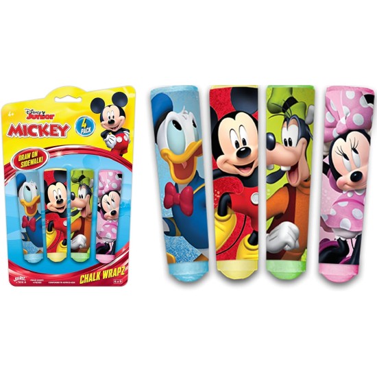 JA-RU Disney Sidewalk Chalk Sticks (1 Pack) Mickey & Minnie. Floor & Board Chalk, Outside Toys Jumbo Chalk, Non-Toxic Washable Art Set, Outdoor, Birthday Toys for Kids A-7810-1