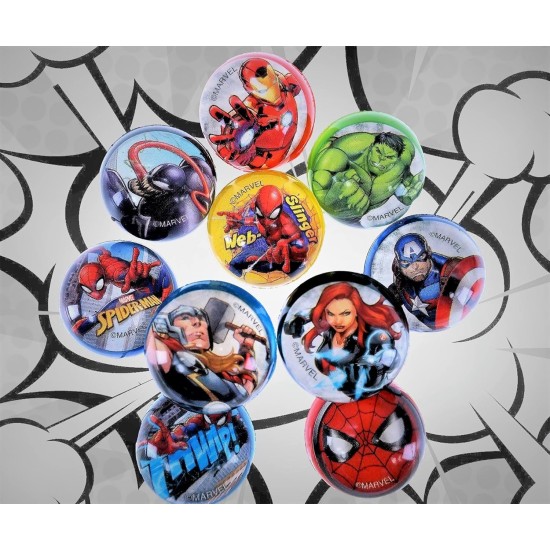 JA-RU Marvel Spiderman Bouncy Superballs Super Hi Bounce 1.2″ (1 Pack of 5 Balls) Fidget Balls Small Toys for Kids Prize Premium Giveaways Gift Birthday Supplies A-6805-1