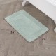  Ruffled Cotton Bath Rug, 20″ X 34″ – Aqua