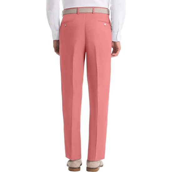 Lauren by Ralph Lauren Men Linen Dress Pants (Red, 34/30)