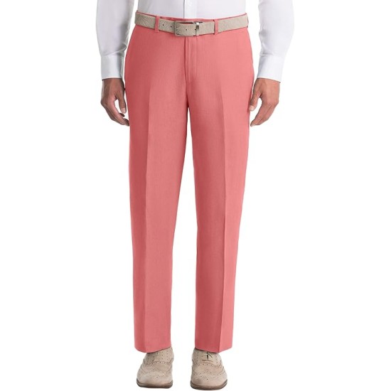 Lauren by Ralph Lauren Men Linen Dress Pants (Red, 34/30)