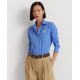  Petite Women’s Striped Cotton Broadcloth Shirt, Blue/White, X-Small