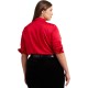  Women’s Plus Size Satin Charmeuse Shirt, Martin Red, 1X