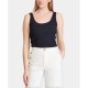 Lauren Ralph Lauren Womens Sleeveless Ribbed Tank Top, Navy, Large