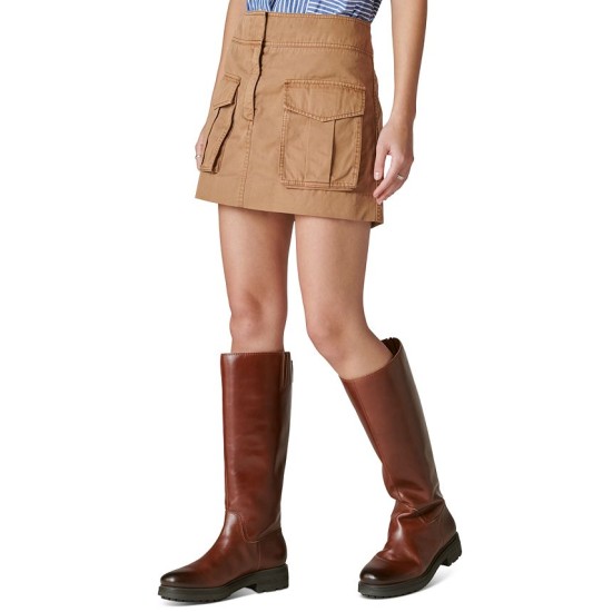  Womens Clean Cargo Mini Skirt, Chipmunk,M