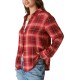  Women’s Cloud Plaid Boyfriend Shirt, Grape Wine Plaid, 2XL