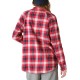  Women’s Cotton Oversized Plaid-Print Tunic, Red Clover Plaid, X-Large