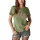  Women’s Hendrix Floral Classic Crew Tee, Olivine, Small