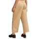  Womens Pleated Wide Leg Cropped Pants, Dark Khaki,12