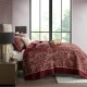  Adeline Paisley 5 Piece Reversible Jacquard Bedspread Set, King – Burgundy