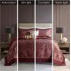  Adeline Paisley 5 Piece Reversible Jacquard Bedspread Set, King – Burgundy