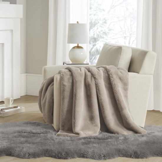  Bristol Premium Faux Fur Throw, 60″ X 50″ – Tan