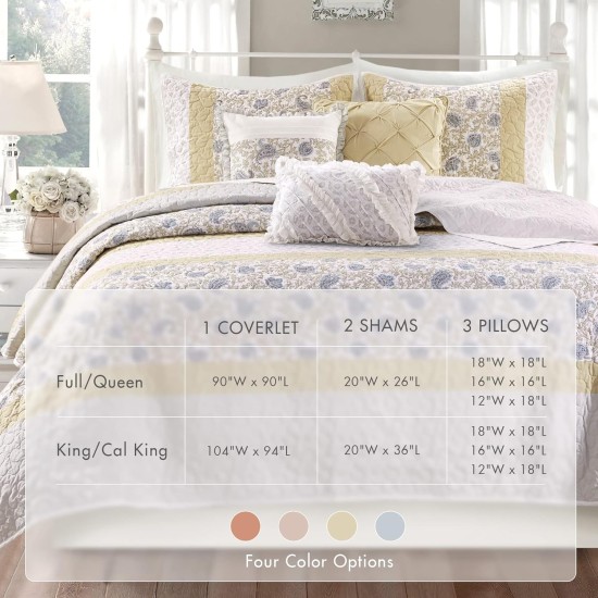  Dawn 6-Pc. Quilt Set, King/California King – Yellow