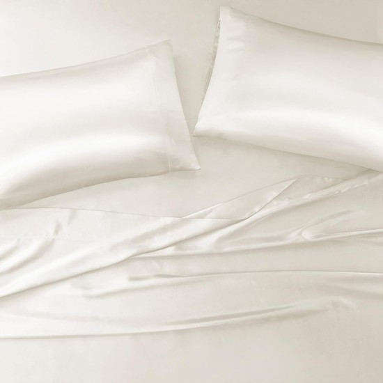  Essentials Satin Wrinkle Resistant Pillowcases, White