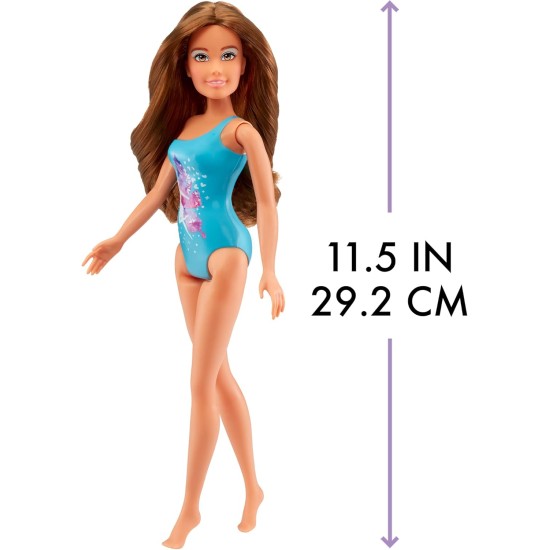  Dream Ella Splash Doll – DreamElla, 11.5″ Brunette Doll in Teal Swimsuit with Colorful Fairy Graphic, Great Value, Great Gift, Toy for Kids Ages 3, 4, 5+