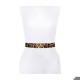  Karli Calf Hair Belt, Leopard, Medium