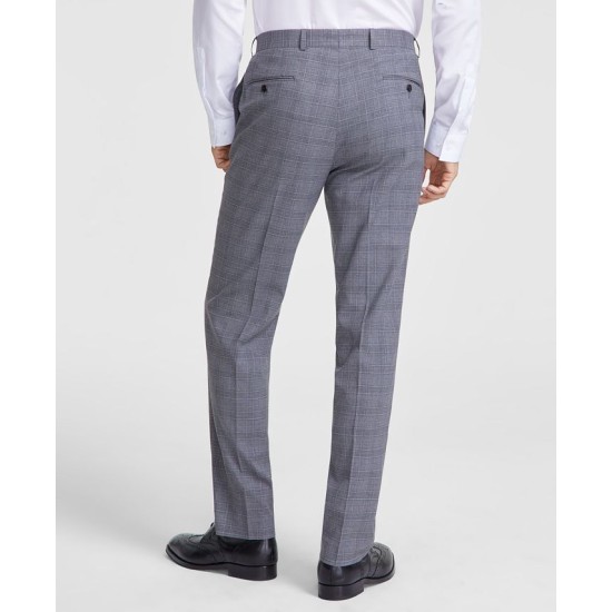  Men’s Classic Fit Fall Patterned Pants – Light Grey, 34×32