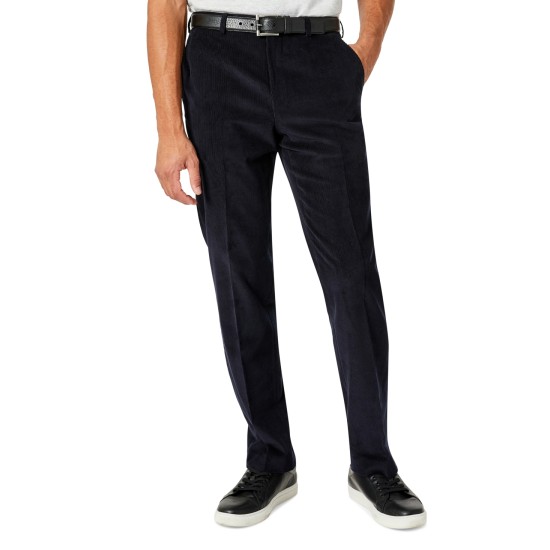  Men’s Modern-Fit Corduroy Pants, Navy, 32×32