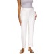  Women’s High-Rise Pull-on Pants, Regular & Petite – White, 2P