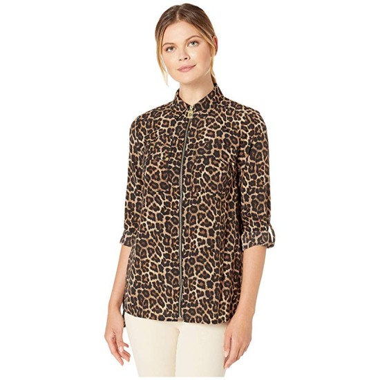  Women’s Leopard-Print Top – Leopard, X-Large