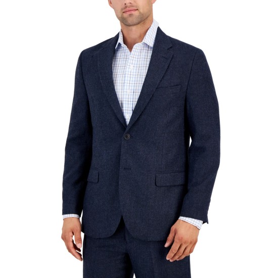  Men’s Modern-Fit Stretch Nested Suit, Blue, 44R