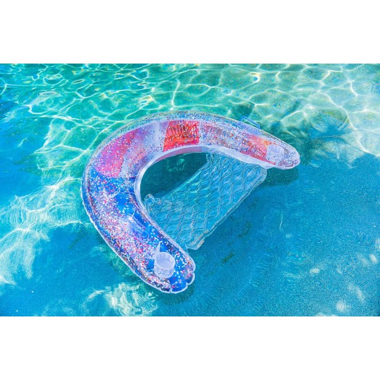  Stars and Stripes Glitter Pool Chair Float, Multicolor