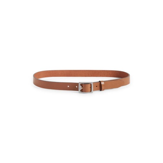 Rag & Bone Leather Boyfriend Belt, Brown, Medium