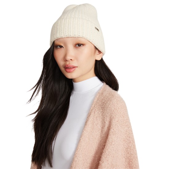  Women’s Embellished Beanie – Ivory