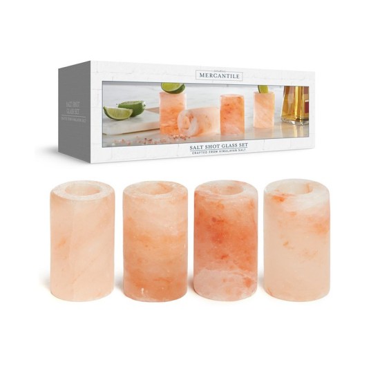  Himalayan Salt Shot Glasses, Set of 4 – Orange