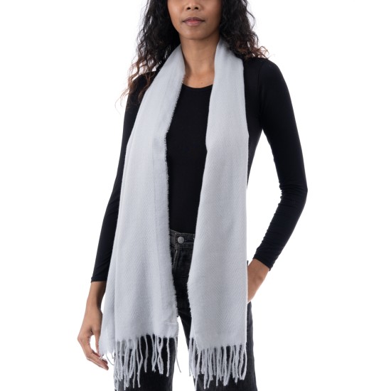 Style & Co Women’s Solid Fringe-Trim Scarf, Gray