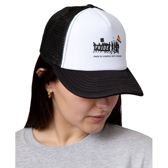  Cotton Pride is a March Snap-Back Trucker Hat, Black7White