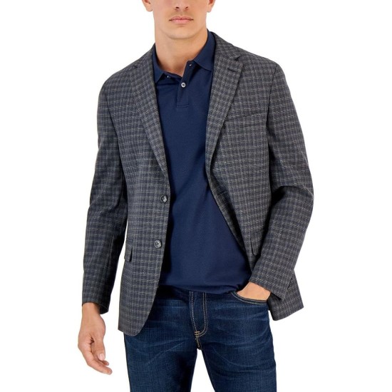  Mens Conrad Check Print Modern Fit Sportcoat Gray 40R